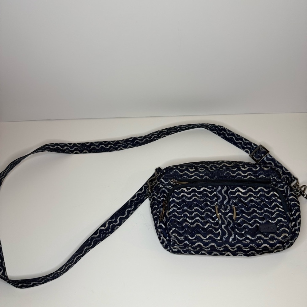 Lug Carousel Blue Waves Quilted Pattern Multi-Poc… - image 2